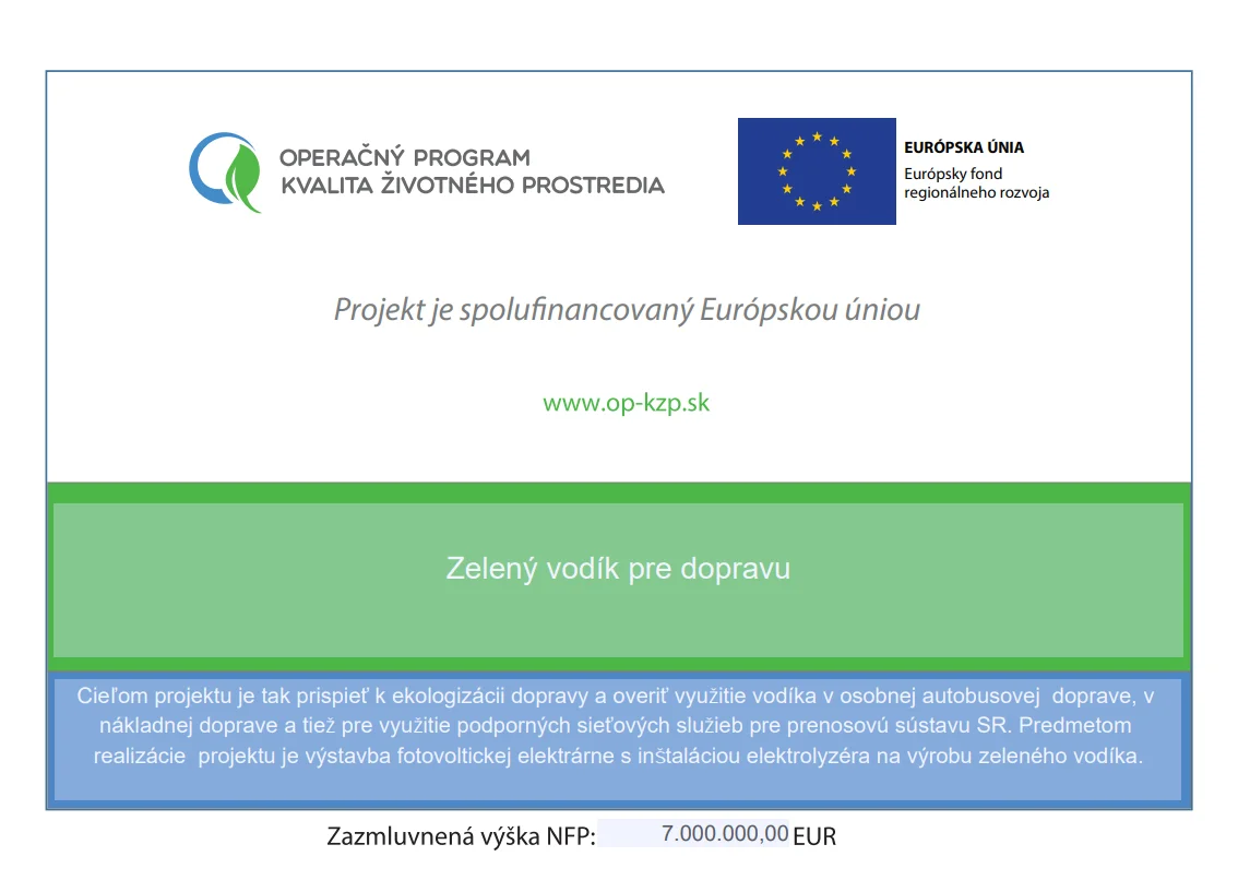 Projekty OZE 5 Plagat Zeleny vodik pre dopravu 2